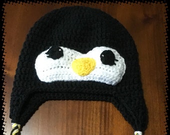 Penguin hat, crocheted penguin hat, penguins, crocheted hats, winter hats, winter wear, hats, winter fashion, fun hats, penguin fashion