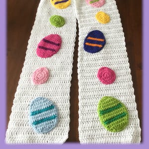 Colorful egg scarf is so soft, cozy and unique!You will love the colorful large and small eggs on a bright white scarf.Perfect scarf for her