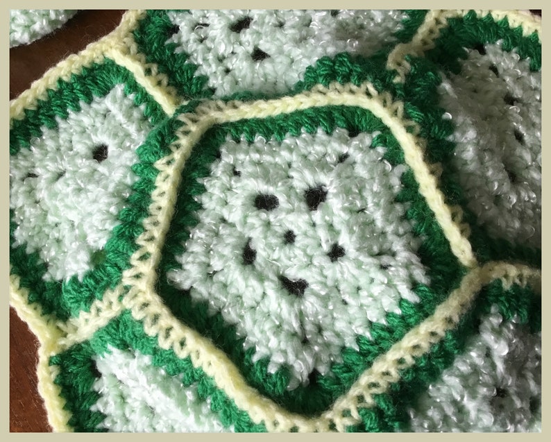 Handmade crocheted premie turtle shell blanket and hat perfect for those newborn pictures