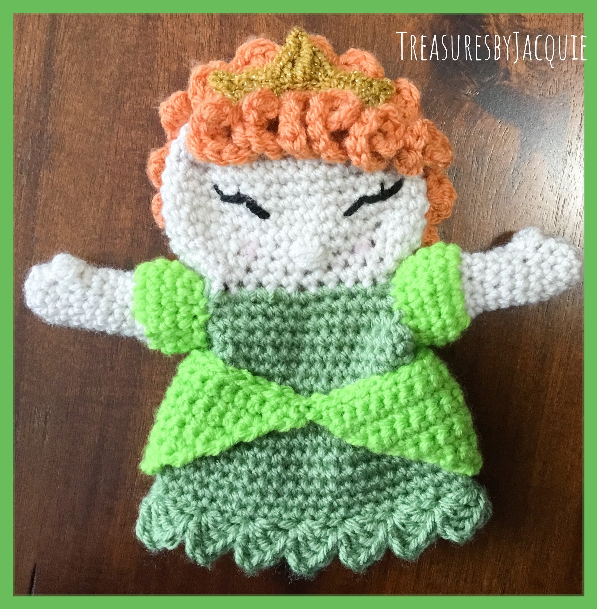 Crocheted princess hand puppets princess puppet kids toys Etsy