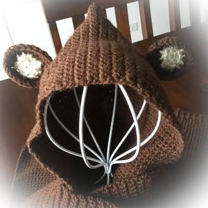 Love bears This cozy hooded scarf is perfect for you. Scarf is brown with tan and brown ears and is super soft and warm.For adults or kids image 3