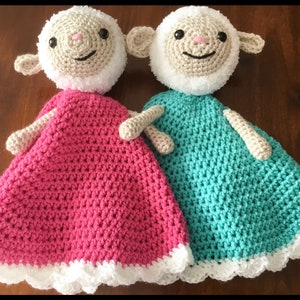 Super soft and cuddly baby lamb lovey security blanket, security blanket, baby lovey blanket, Easter, lamb lovey, baby blanket, pink, aqua