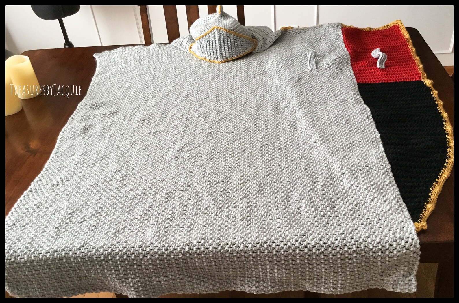 Kids Crocheted Knight Blanket Knight Blanket Blanket With Etsy