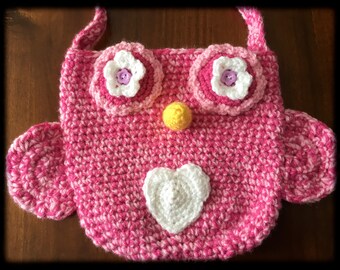 Owl purse, animal purse, forest animal purse, Childs purse, handbag, owl, owls, tote, owl bag, handmade, crocheted purse, unique gift