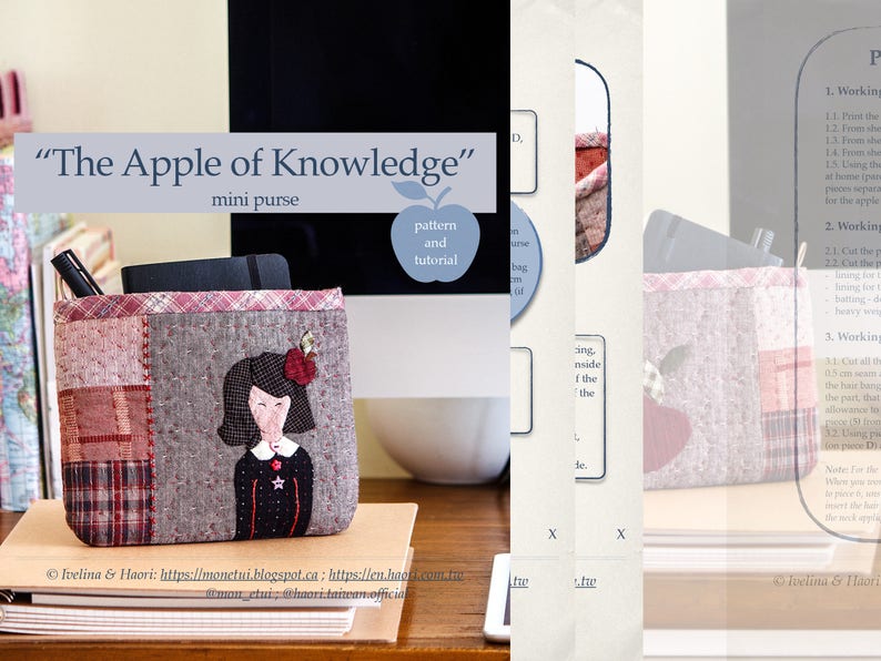 PDF Pattern and Tutorial Mini-pouch,Purse Tutorial and Pattern in Pictures Bag Pattern,Sewing Pattern in Pictures Digital Pattern