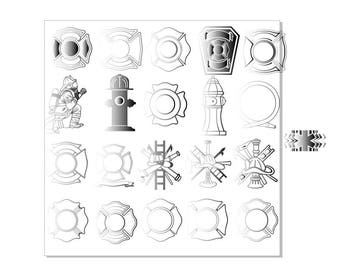 firefighter svg bundle, firefighter decor, firefighter sign, vector art, dxf, ai, cdr, emp, cut file, silhouette, cricut, instant download,