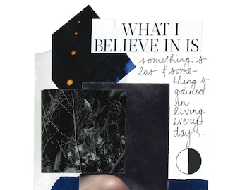 Collage abstracto hecho a mano / Cita / Joni Mitchell