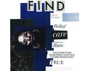 Collage abstracto hecho a mano / Bloqueo de palabras