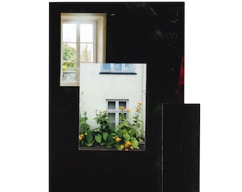 Decoración del hogar hecha a mano Collage / ventana / collage digital floral / regalo para amigos / arte de collage analógico / calentamiento de la casa