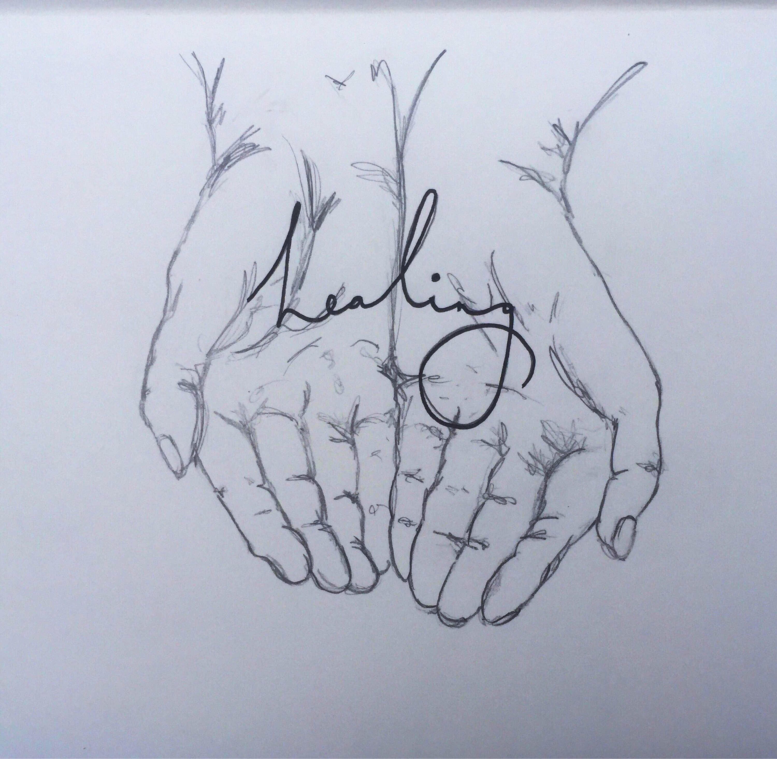 Healing hands art print | Etsy