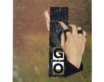 Collage abstracto hecho a mano / Retrato / Paisaje / Palabras citas frases