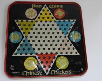 Cool Vintage Metal Chinese Checkers Board