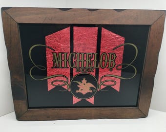 Vintage 1970's Foil Michelob Beer Sign