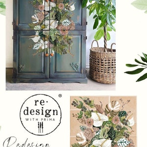 ANTHURIUM Decor Transfer | Redesign With Prima Marketing | Transfer Tool | Upcycling Vintage Furniture | UK Premiure Stockist |