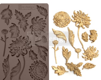 Botanist floral Decor Mould | Redesign With Prima | 8” X 5” (20 X 13cm)