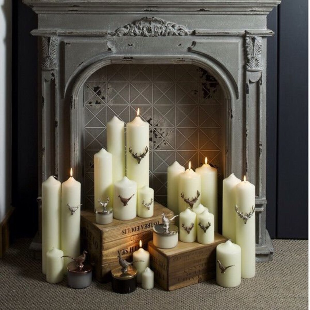 Nickle Stag Candle Pin Gold Stag Candle Pin Spear Antler Candles