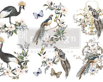 NEW - 'Rare Birds' Small Transfer | Redesign With Prima | 6" X 12"