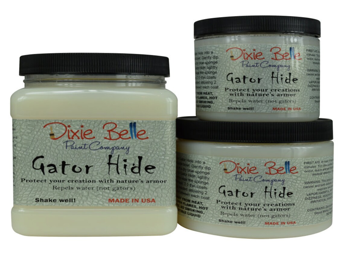 Gator Hide Tough Topcoat Sealer Dixie Belle Paint 8oz 16oz Etsy