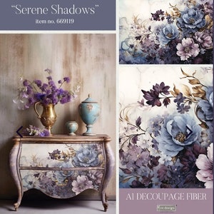 A1 Decoupage Fiber - Serene Shadows| Redesign With Prima | Furniture Upcycling