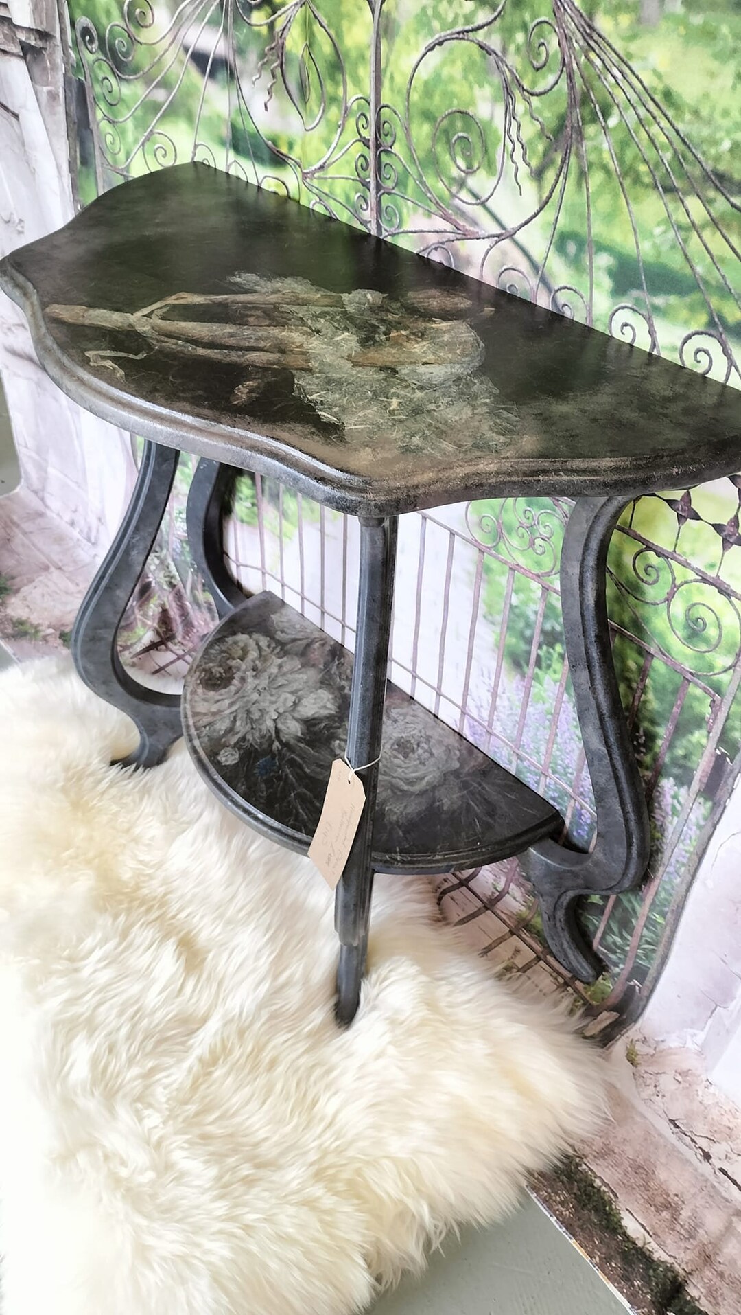 Vintage Demi Lune Half Moon Entryway Table Etsy UK