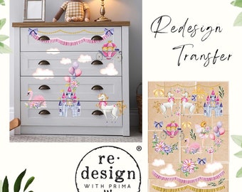 BABY GIRL  Decor Transfer | Redesign With Prima Marketing | Transfer Tool | Upcycling Vintage Furniture | UK Premiure Stockist |