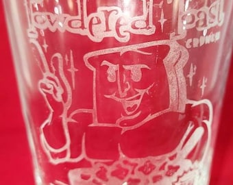 Ren and Stimpy Mr Horse and Powdered Toast Man etched pint glasses