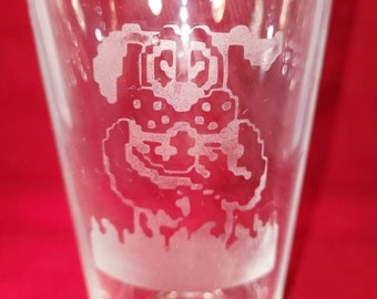 Duck hunt game etched pint glasses