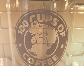Futurama Fry Pitcher, 100 cups of coffee