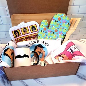 Caja de regalo de Bob's Burgers Kitchen, colección de inauguración de la casa para nerds
