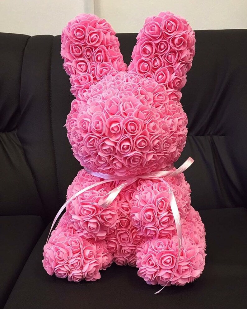 Girlfriend Gift Rose Rabbit Rose Bear Anniversary Gift Rose Bunny 600 Big Roses Valentine/'s Day Gift Forever Rose Christmas Gift