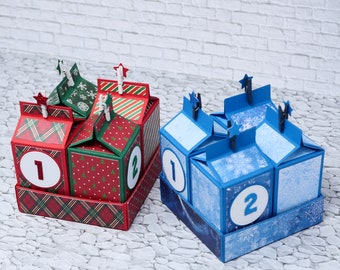 Adventskalender für vier Adventssonntage - zum Befüllen - Weihnachten - Weihnachtsvorbereitung - Geschenkbox - Geschenk - Weihnachtsgruß