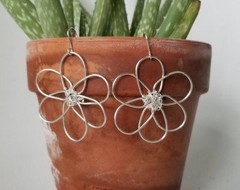 DAISIES | Statement Wire Flower Earrings