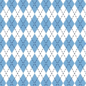 Carolina Blue Argyle Wallpaper/ Removable Wallpaper/ Peel and Stick Wallpaper/ Unpasted Wallpaper/ Pre-Pasted Wallpaper WW2305 image 1