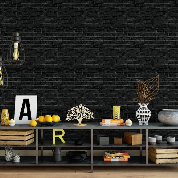 Black Peel and Stick Wallpaper Etsy