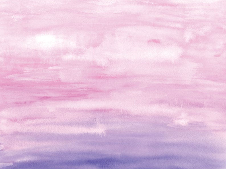Wallpaper Ombre Pink Watercolor/ Peel and Stick/ Pink & Purple Etsy
