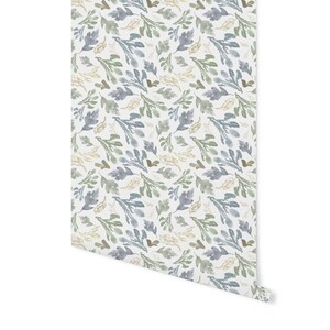 Peel and Stick Wallpaper Floral/ Ethereal Leaves Wallpaper/ Removable Wallpaper/ Unpasted Wallpaper/ Pre-Pasted Wallpaper WW2233