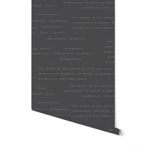 Fruits of the Holy Spirit Script Wallpaper/ Removable Wallpaper/ Peel and Stick Wallpaper/ Unpasted Wallpaper/ Pre-Pasted Wallpaper WW20110 bild 1