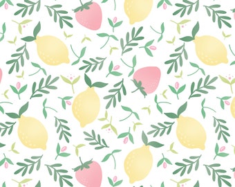 Strawberry Lemonade Wallpaper // Removable Wallpaper // Peel and Stick Wallpaper // Unpasted Wallpaper // Pre-Pasted Wallpaper WW2057