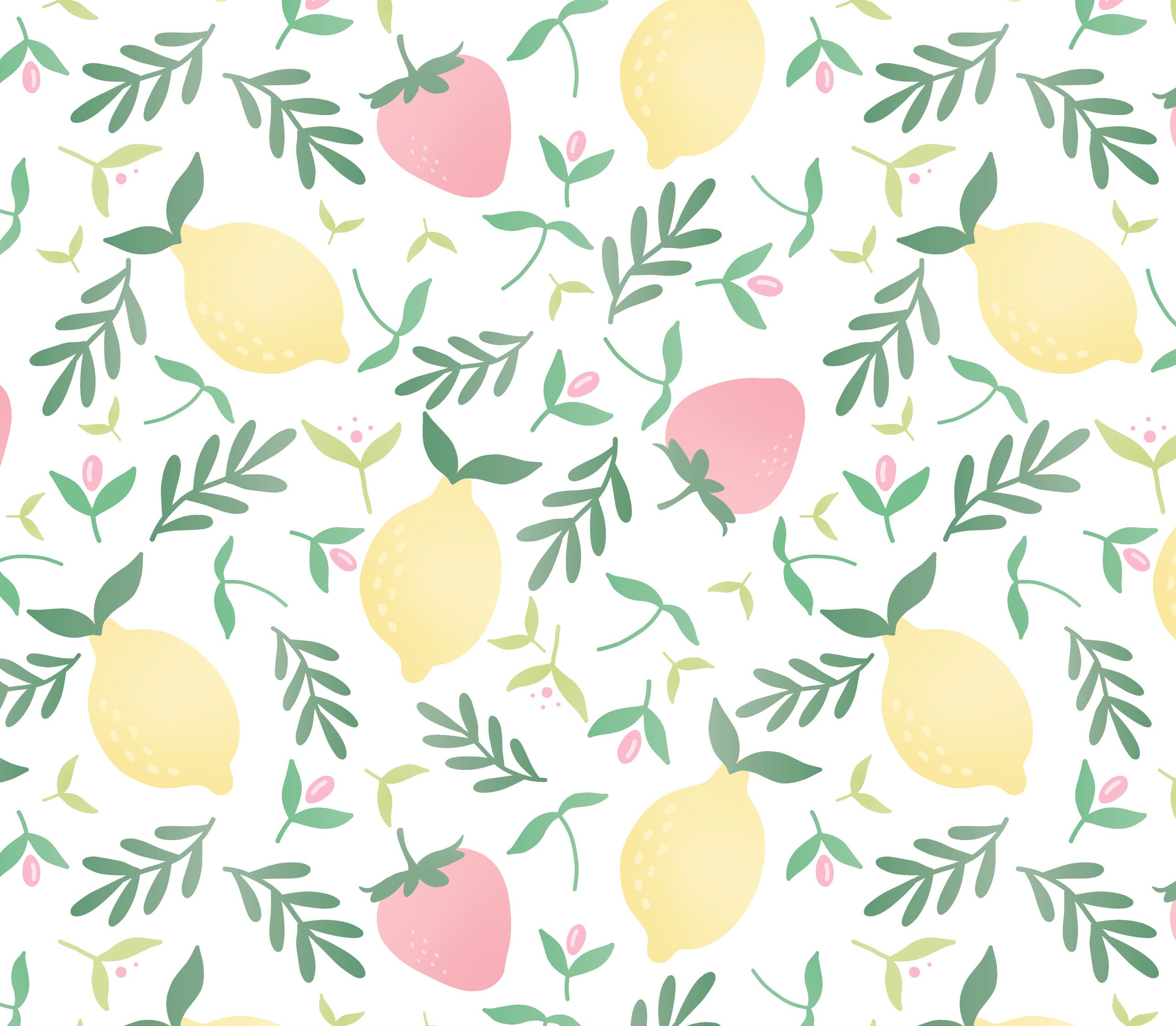 Strawberry Lemonade Wallpaper // Removable Wallpaper // Peel Etsy