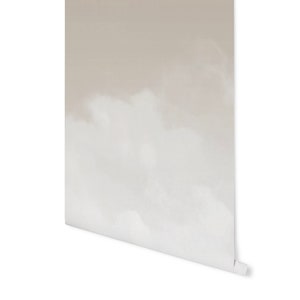 Beige Cloud Wallpaper // Removable Wallpaper // Boho Cloud Peel and Stick Wallpaper // Unpasted Wallpaper // Pre-Pasted Wallpaper WW2320
