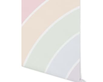 Wallpaper Rainbow/ Pastel Rainbow Wallpaper/ Removable Wallpaper/ Peel and Stick Wallpaper/ Unpasted Wallpaper/ Pre-Pasted Wallpaper WW2089