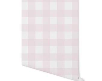 Plaid Peel And Stick Wallpaper – Pink Boho Checkered Contact Paper, 17.7" X 393" Roll, Self-Adhesive Vinyl Removable For Bedroom, Nursery, Living Room