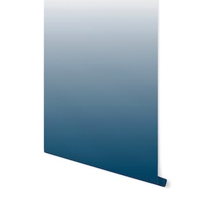 blue and white peel and stick wallpaper ombre/ Blue Ombre Wallpaper/ Removable/ Unpasted Wallpaper/ Pre-Pasted Wallpaper WW1901