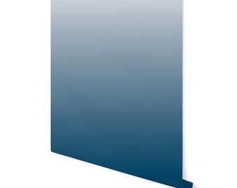 Blue Ombre Peel and Stick Wallpaper, Removable Wall Decor