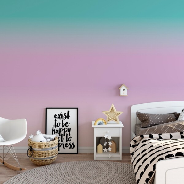 Yellow and Pink Ombre Wallpaper Etsy