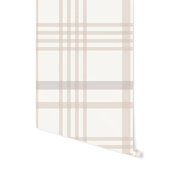 Wallpaper Plaid Brown/ Cozy Brown Plaid Wallpaper/ Removable Wallpaper/ Peel and Stick Wallpaper/ Unpasted/ Pre-Pasted Wallpaper WW2249