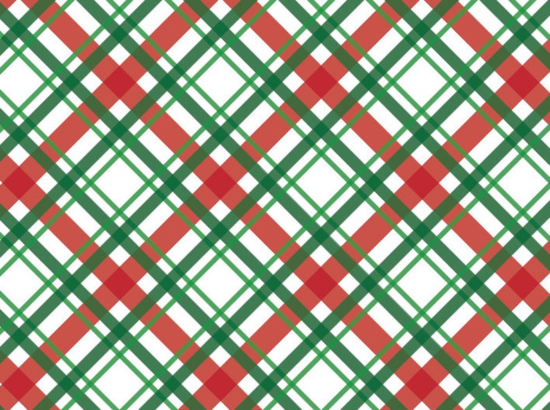 Red Christmas Plaid Wallpaper // Removable Wallpaper // Peel | Etsy