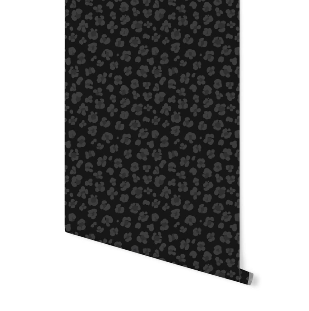 Black Leopard Wallpaper/ Removable Wallpaper/ Peel and Stick Wallpaper ...