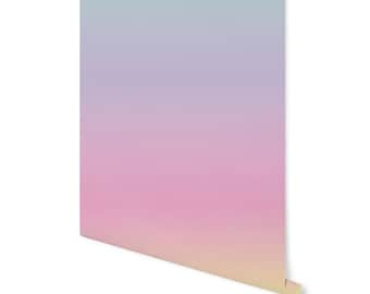 Pastel Rainbow Ombre Wallpaper, Peel and Stick