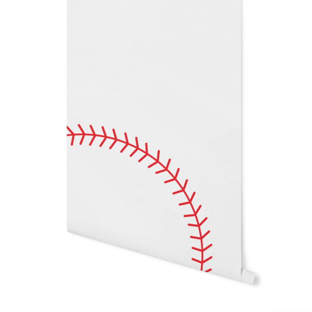 Baseball Mural Wallpaper/ Removable Wallpaper/ Peel and Stick Wallpaper ...